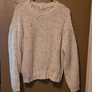 a.n.a Women's White Crew Neck Sweater